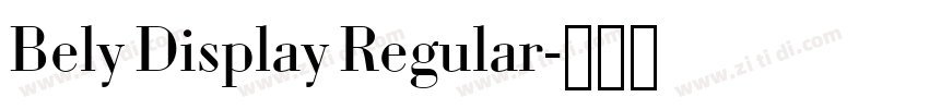 Bely Display Regular字体转换